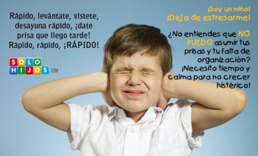 Cuando las prisas de los padres se convierten en estrés para los hijos.